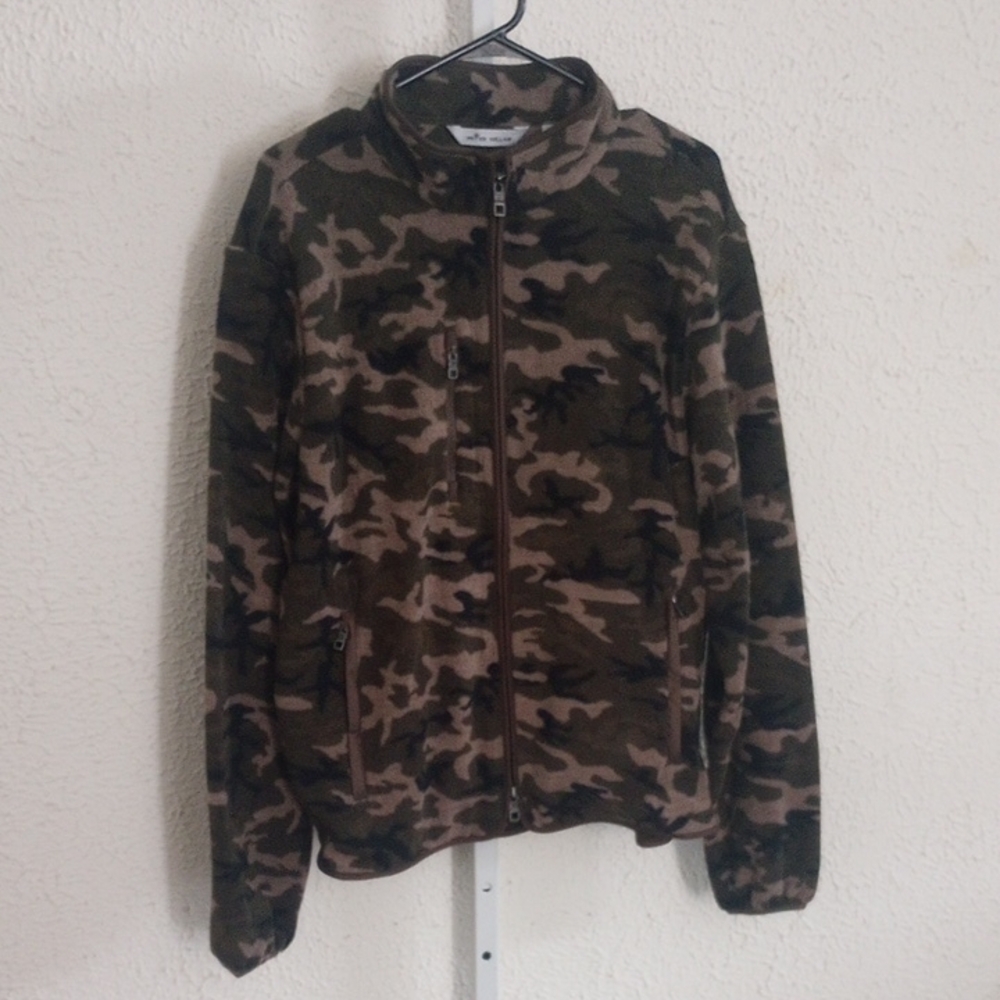 Peter Millar Camouflage Fleece Zip Up, Nwt Size Large